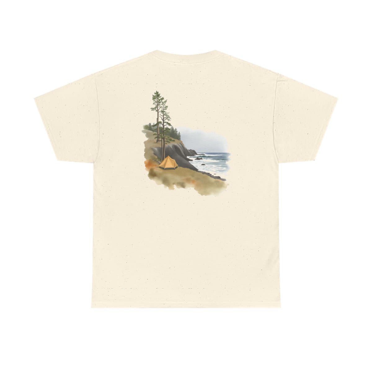 Coastal Bluff Camp printed on a t-shirt