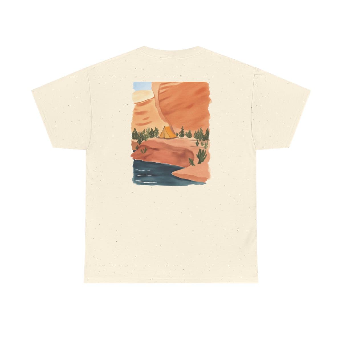 Desert Canyon Camp printed on a t-shirt