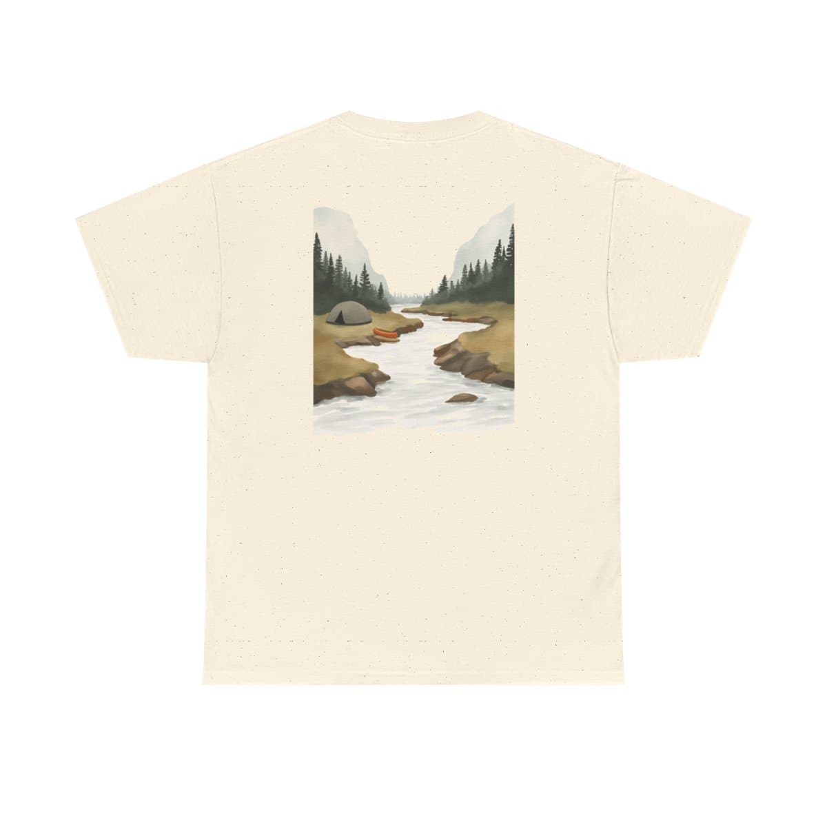 River Bend Basecamp printed on a t-shirt